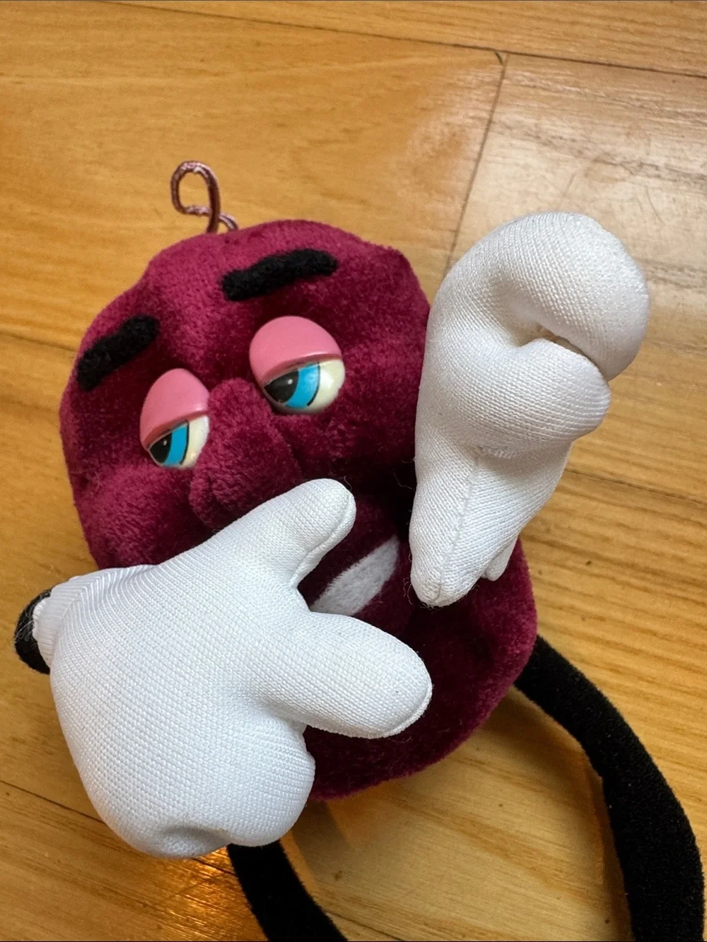 Vintage 1988 Applause California Raisins Bendable Posable Plush Hardee’s CALRAB